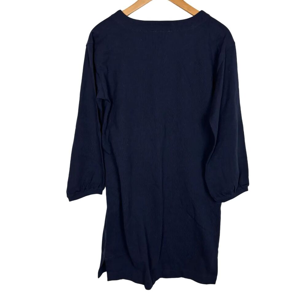 NWT J. Crew Navy Blue Lace-up Balloon-Sleeve Dress Women’s Small - Picture 6 of 9